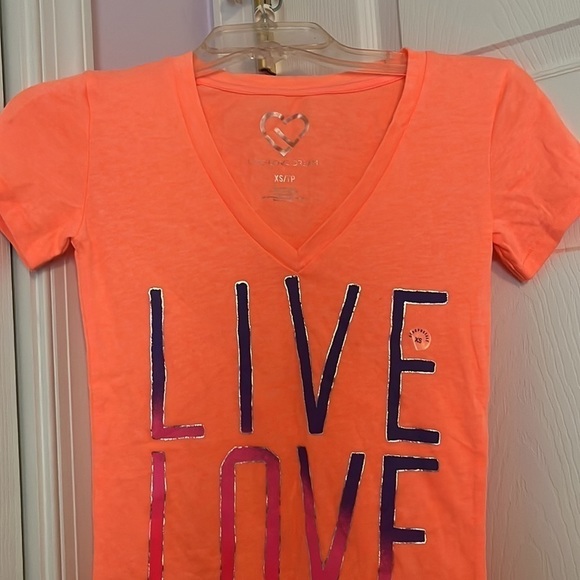 None Tops - Bright and Bold "Live Love Dream" V-Neck Tee!